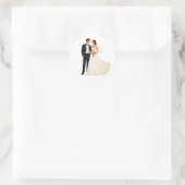 Rond Sticker classique en couple Mariage (Sac)
