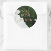 Rond Sticker classique Fête des mariées florale (Sac)