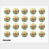 Rond Sticker classique Gwenhwyer (Feuille)