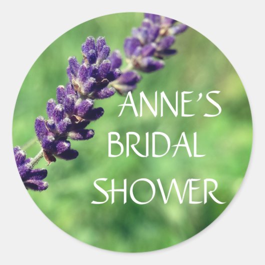 Rond Sticker classique Lavender Photo (Devant)