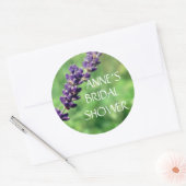 Rond Sticker classique Lavender Photo (Enveloppe)