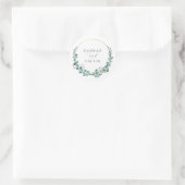 Rond Sticker classique Mariage Eucalyptus (Sac)