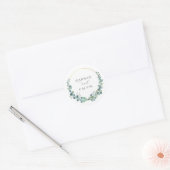 Rond Sticker classique Mariage Eucalyptus (Enveloppe)