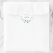 Rond Sticker classique Mariage Eucalyptus (Sac)