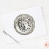 Rond Sticker classique Medusa de Rondanini (Cameo White (Enveloppe)