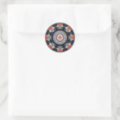 Rond Sticker classique Motif Mah Jongg (Sac)