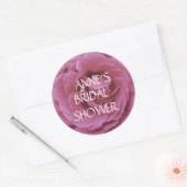 Rond Sticker classique photo rose rose (Enveloppe)