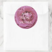 Rond Sticker classique photo rose rose (Sac)