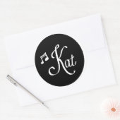 Rond Sticker classique, rond, logo (Enveloppe)