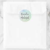 Rond Sticker classique ronde Ramadan Mubarak Script (Sac)