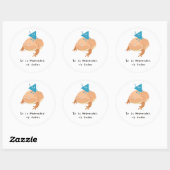 Rond Sticker classique Selby et mercredi Frog (Feuille)
