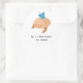Rond Sticker classique Selby et mercredi Frog (Sac)