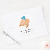 Rond Sticker classique Selby et mercredi Frog (Enveloppe)