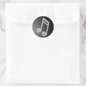 Rond Sticker Classy Music Note (Sac)