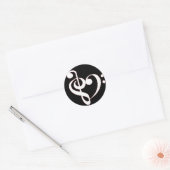 Rond Sticker Clef Heart (Enveloppe)