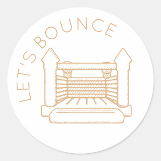 Rond Sticker Clementine Bounce House "Let's Bounce"