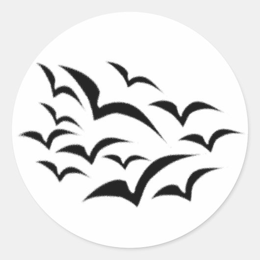 Rond Sticker Cloud Black Bat (Devant)