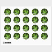Rond Sticker 'Clover Power' (Feuille)