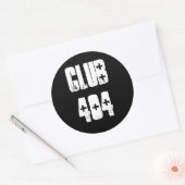 Rond Sticker "Club 404" avec police d'ambulance de tir (Enveloppe)