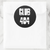 Rond Sticker "Club 404" avec police d'ambulance de tir (Sac)