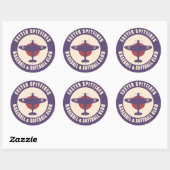 Rond Sticker Club de baseball Exeter Spitfires 3 pouces (Feuille)