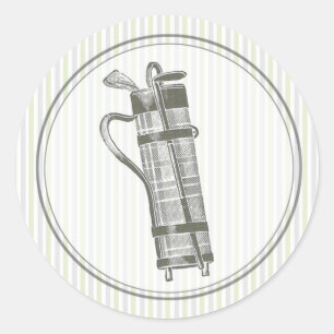 Rond Sticker Club de golf vintage