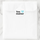Rond Sticker Coeur Bleu (Sac)