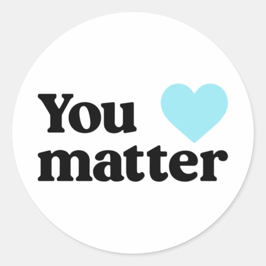 Rond Sticker Coeur Bleu (Devant)
