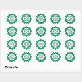 Rond Sticker Coeur Chakra (Feuille)