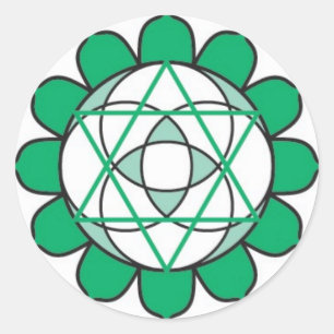 Rond Sticker Coeur Chakra