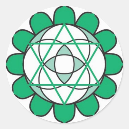 Rond Sticker Coeur Chakra (Devant)