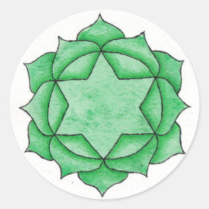 Rond Sticker Coeur Chakra