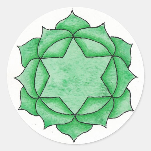 Rond Sticker Coeur Chakra (Devant)