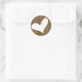 Rond Sticker Coeur Cheetah (Sac)