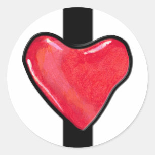 Rond Sticker Coeur de bonbons 1