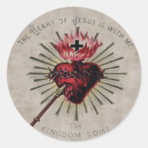 Rond Sticker Coeur De Jésus
