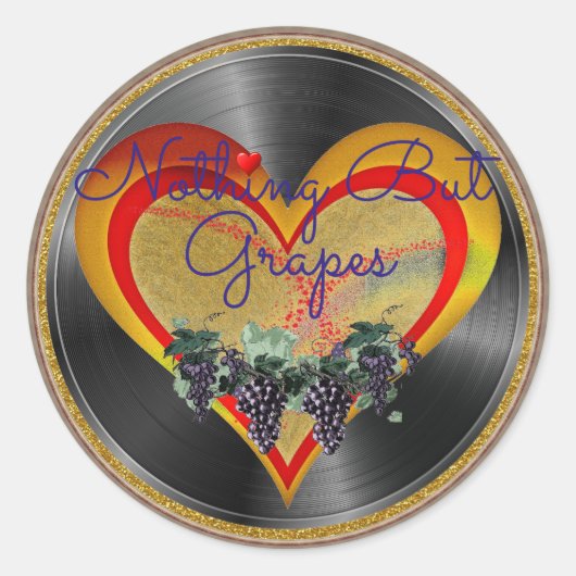 Rond Sticker Coeur De Raisins (Devant)