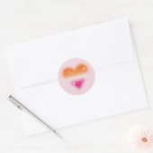 Rond Sticker Coeur Drapeau Lesbien (Enveloppe)