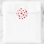 Rond Sticker Coeur en chute (Sac)