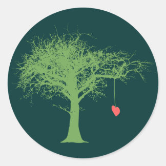Rond Sticker Coeur fragile