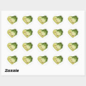 Rond Sticker Coeur Holly (Feuille)