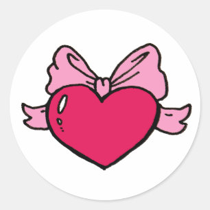 Rond Sticker Coeur mignon