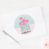 Rond Sticker Coeurs Enveloppe Saint-Valentin (Enveloppe)