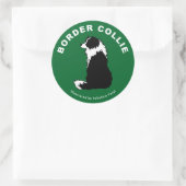 Rond Sticker Collie Bordure (Sac)