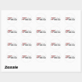 Rond Sticker Collie Bordure (I Love) (Feuille)