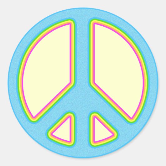 Rond Sticker Coloré pour SYMBOLE DE PAIX (Devant)