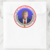Rond Sticker commémoratif de la destitution de Trump (Sac)