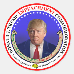 Rond Sticker commémoratif de la destitution de Trump
