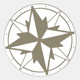Rond Sticker Compass