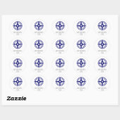 Rond Sticker Compass (Feuille)